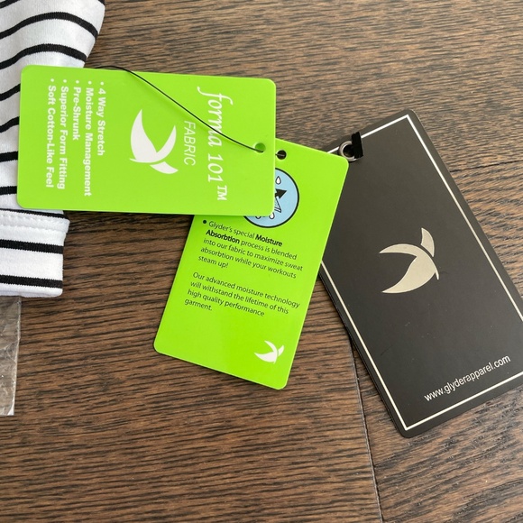 NWT Glyder Energy Bra in Black / White Stripe Small (6) - Picture 5 of 6